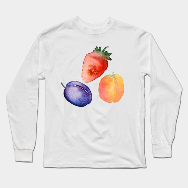 Berries Long Sleeve T-Shirt by Olga Berlet